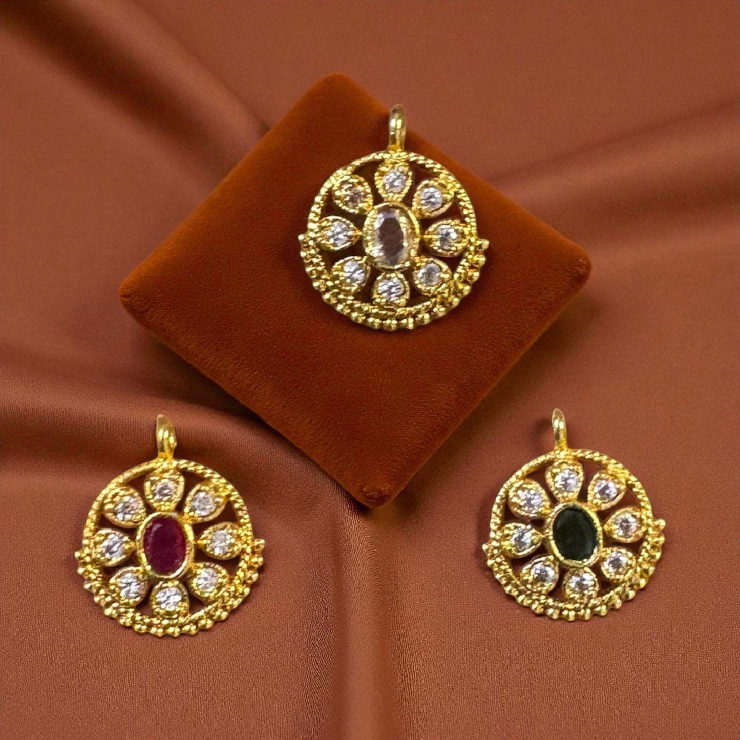 Luxury Chakra AD Stone Pendant 1PC