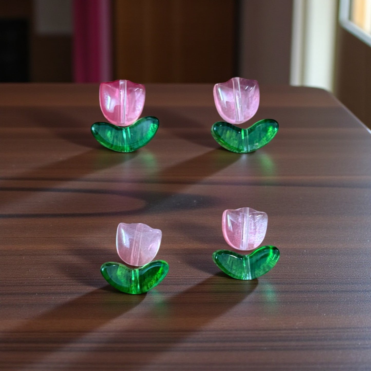 Premium Tulip Flower with Green Leaf (1 Pair)