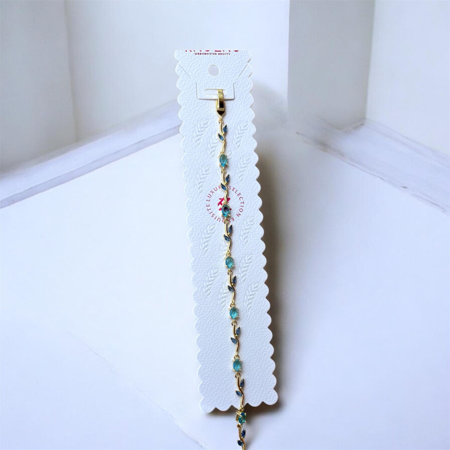 Luxury Anti-Tarnish Tulip Bracelet (Light Blue) - ATB20