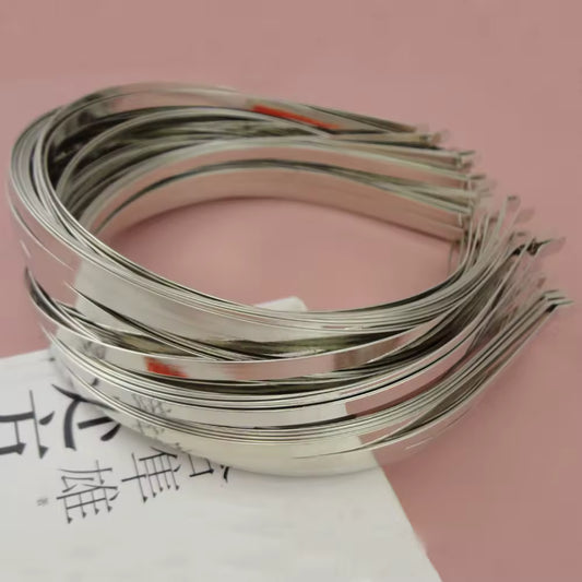 Metal Hair Band Base (Pack of 2pcs) - Silver