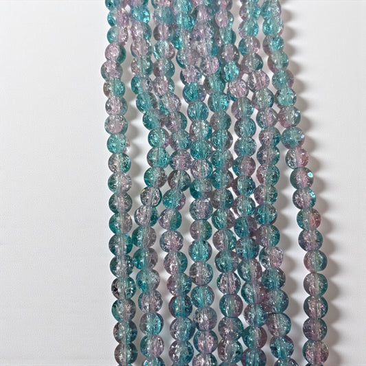 Crackle Beads 8mm - Light Pink & Light Blue