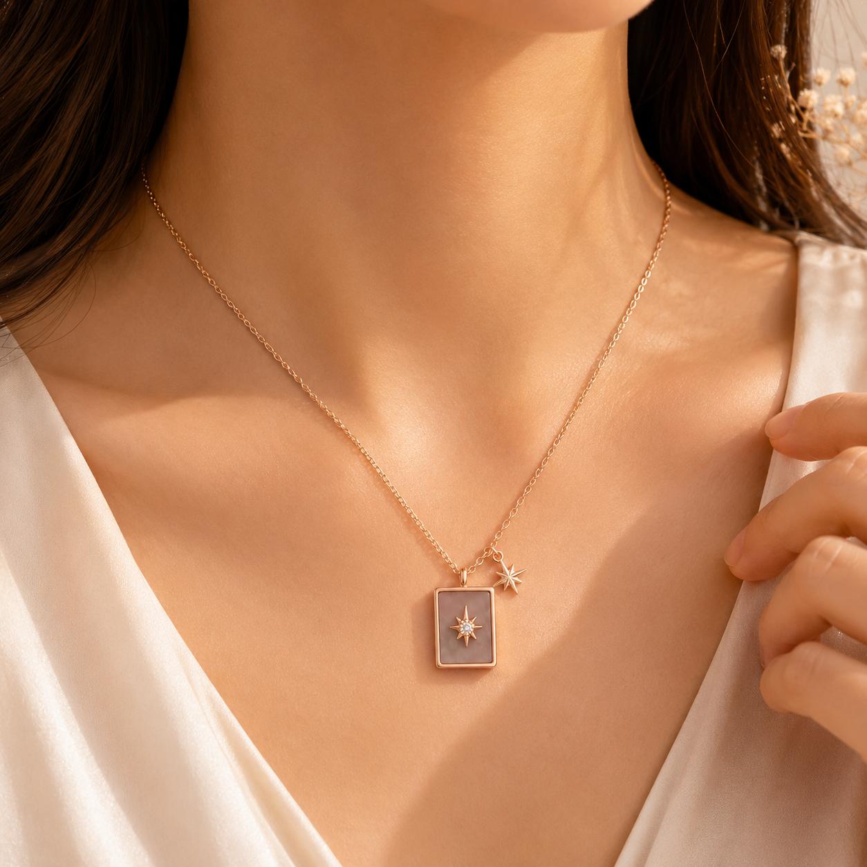 18K Rose Gold Plated Anti Tarnish Necklace - ATN42