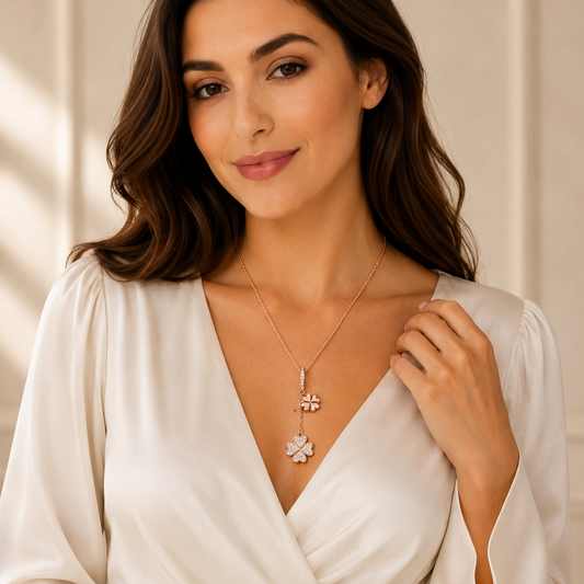 18K Rose Gold Plated Anti Tarnish Necklace - ATN44