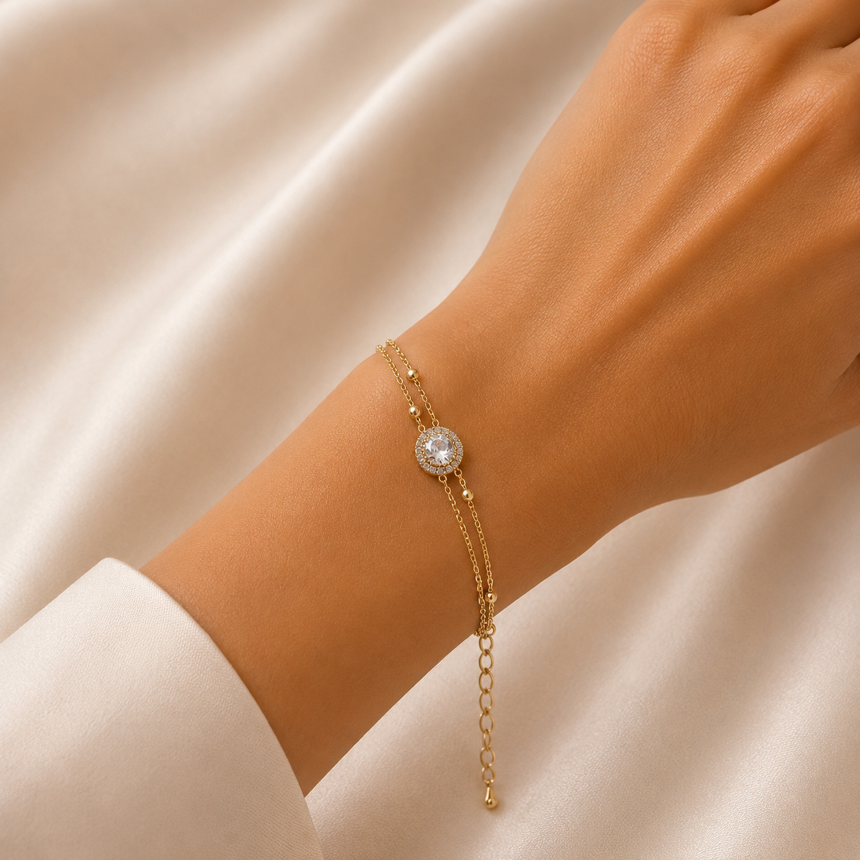 Luxury Layer Anti Tarnish Chain Bracelet Rose Gold- ATC15
