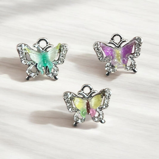 Luxury Butterfly Colourful Stone Charms (Mixed 1pc)