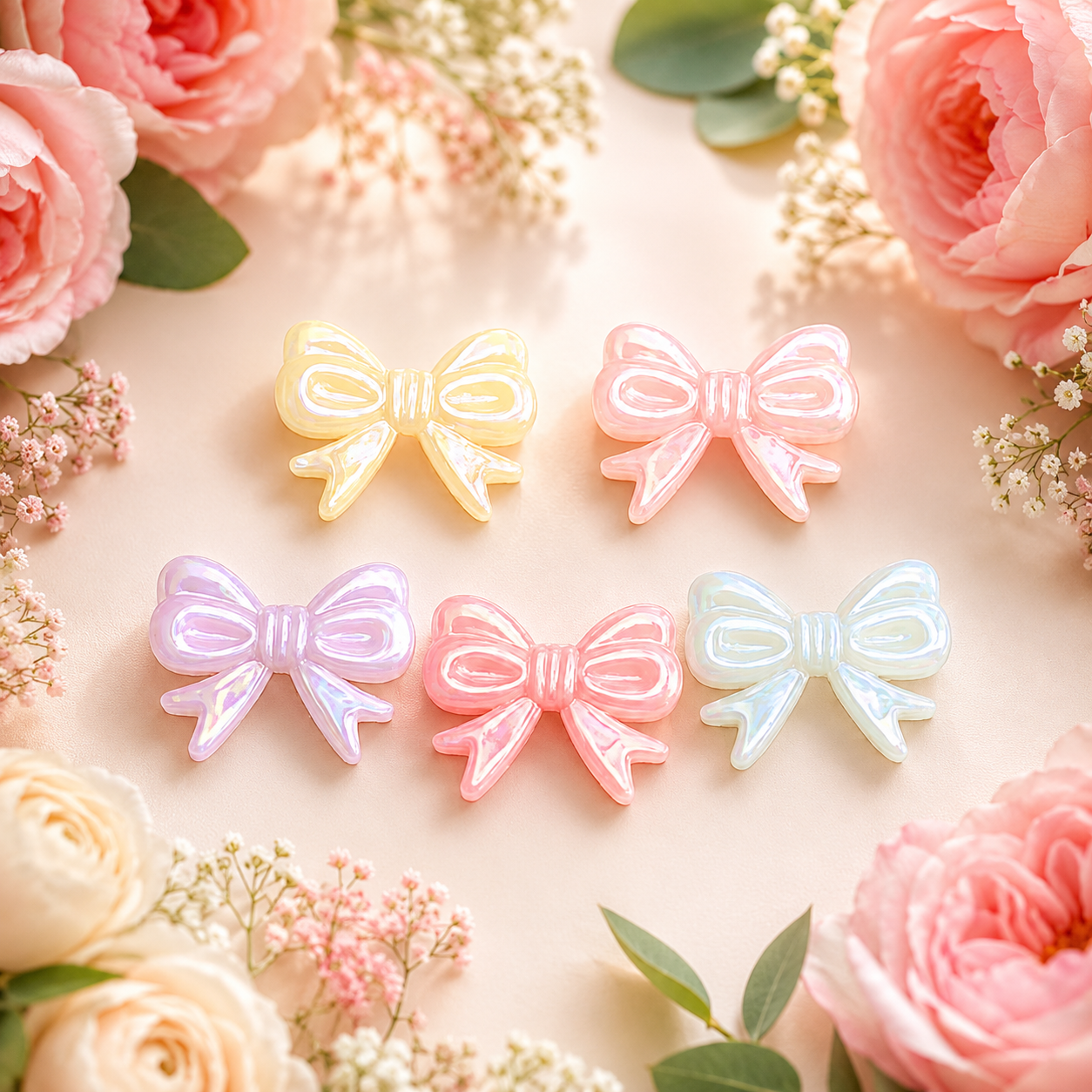 Acrylic Multicolor Bows (10gms)