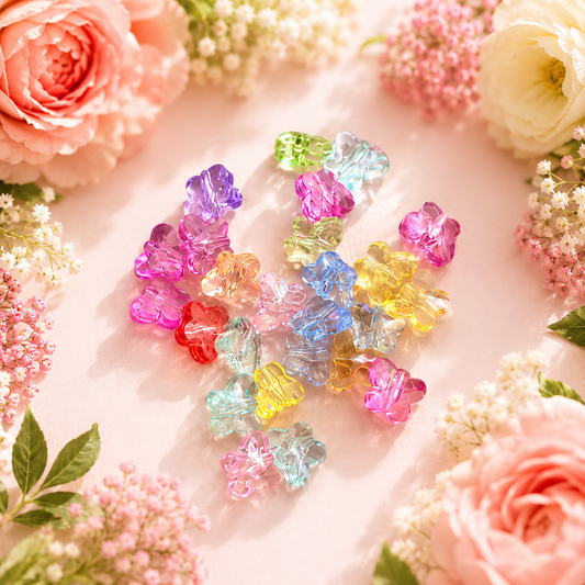 Acrylic Tiny Butterfly Beads (10gms)