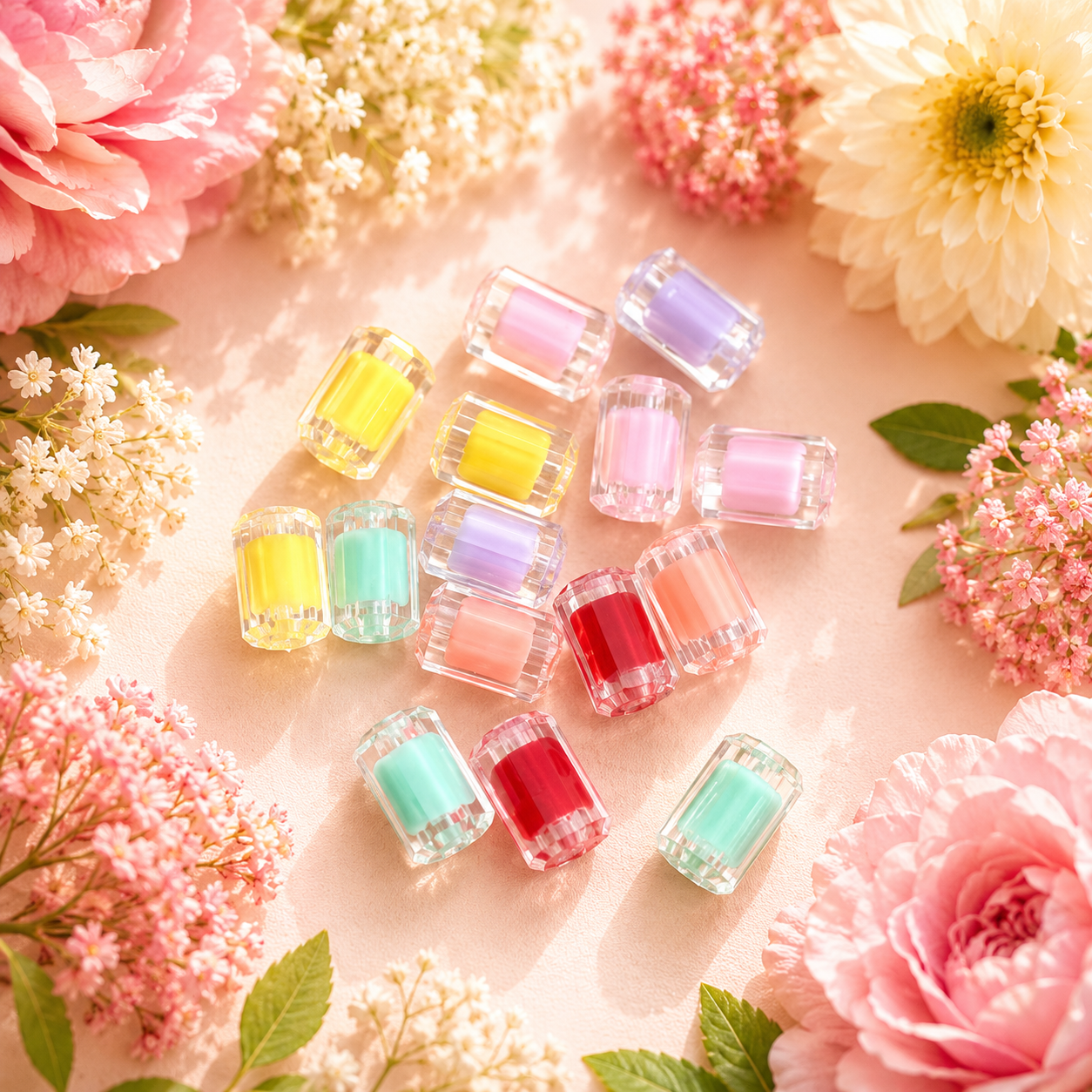 Acrylic Multicolor Juice Box Beads (10gms)