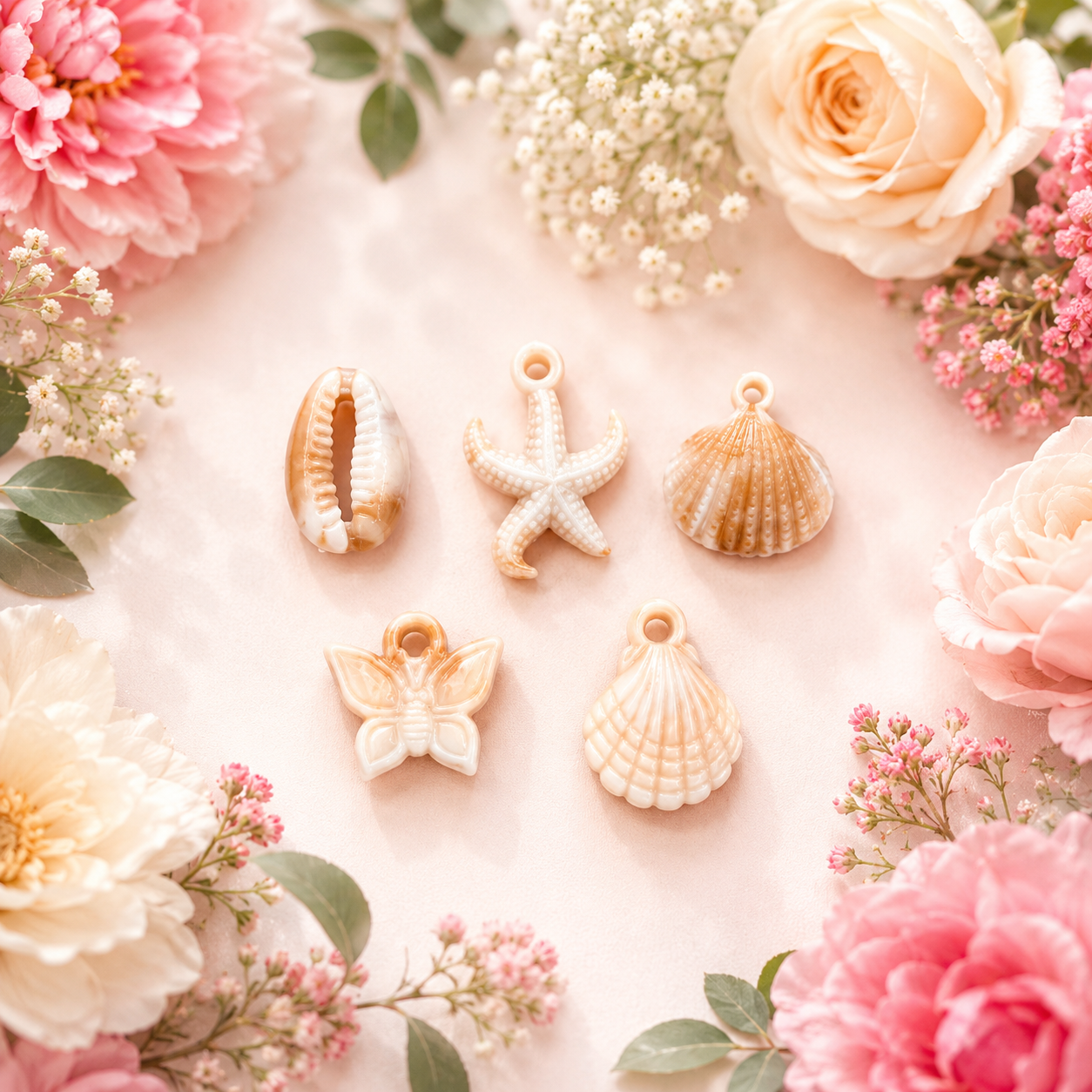 Acrylic Beach Theme Charms Mixed (10gms)