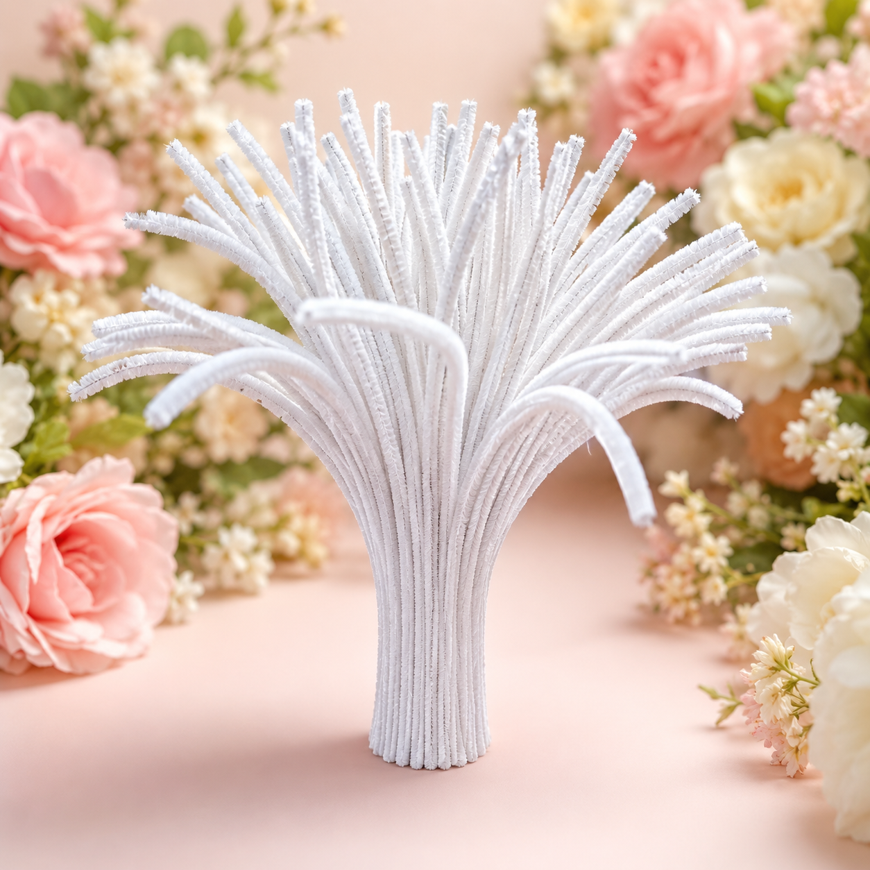 Pipe Cleaners for DIY Crafts (Pack of 100pcs) - White