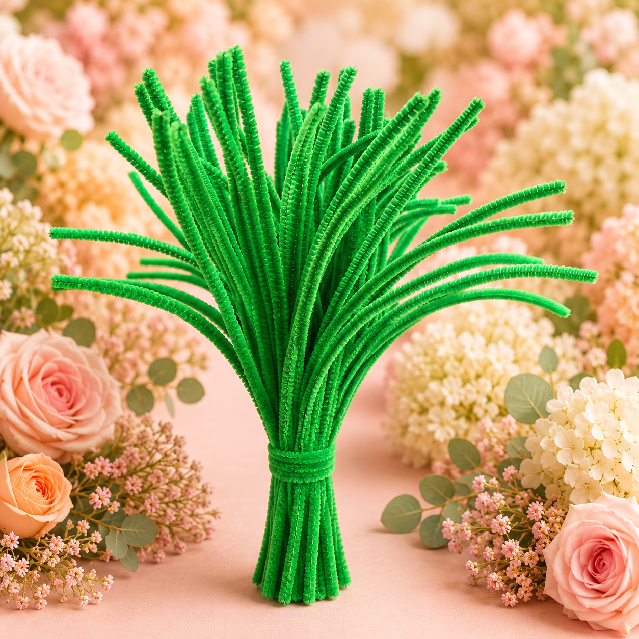 Pipe Cleaners for DIY Crafts (Pack of 100pcs) - Green