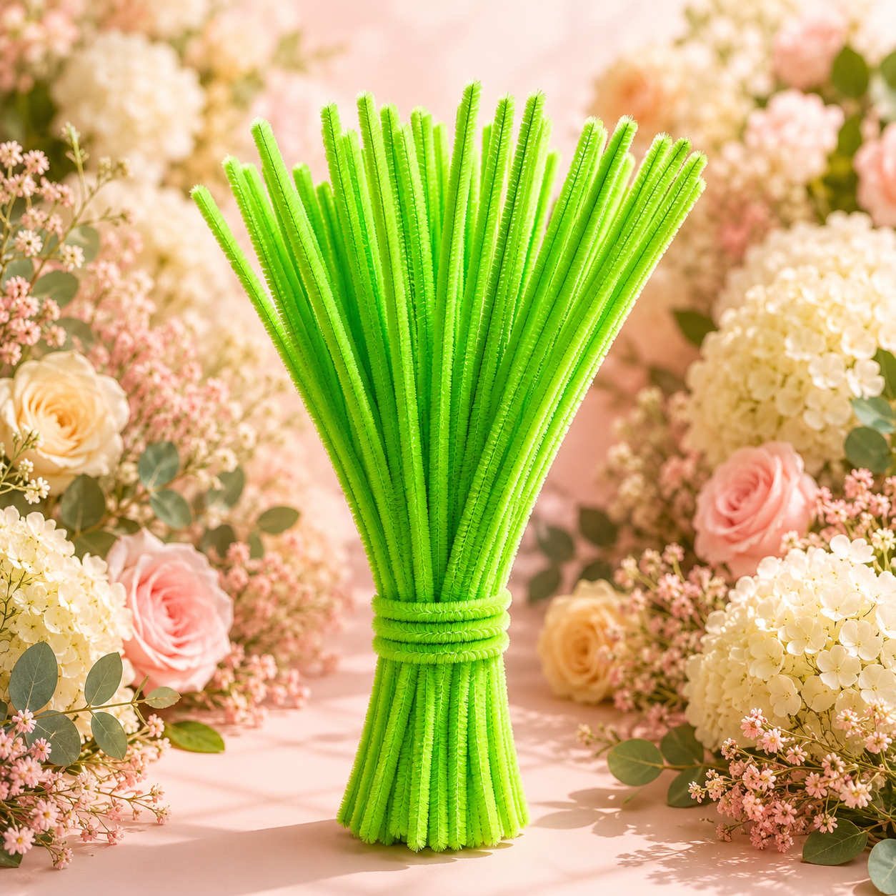 Pipe Cleaners for DIY Crafts (Pack of 100pcs) - Parrot Green