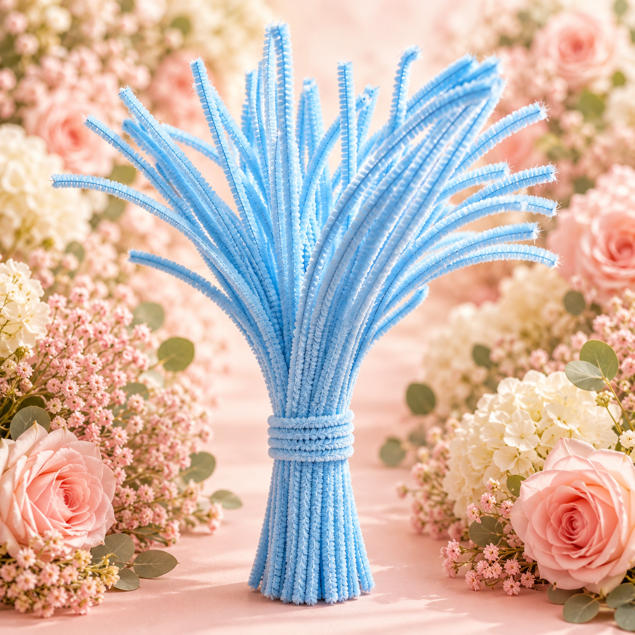 Pipe Cleaners for DIY Crafts (Pack of 100pcs) - Sky Blue