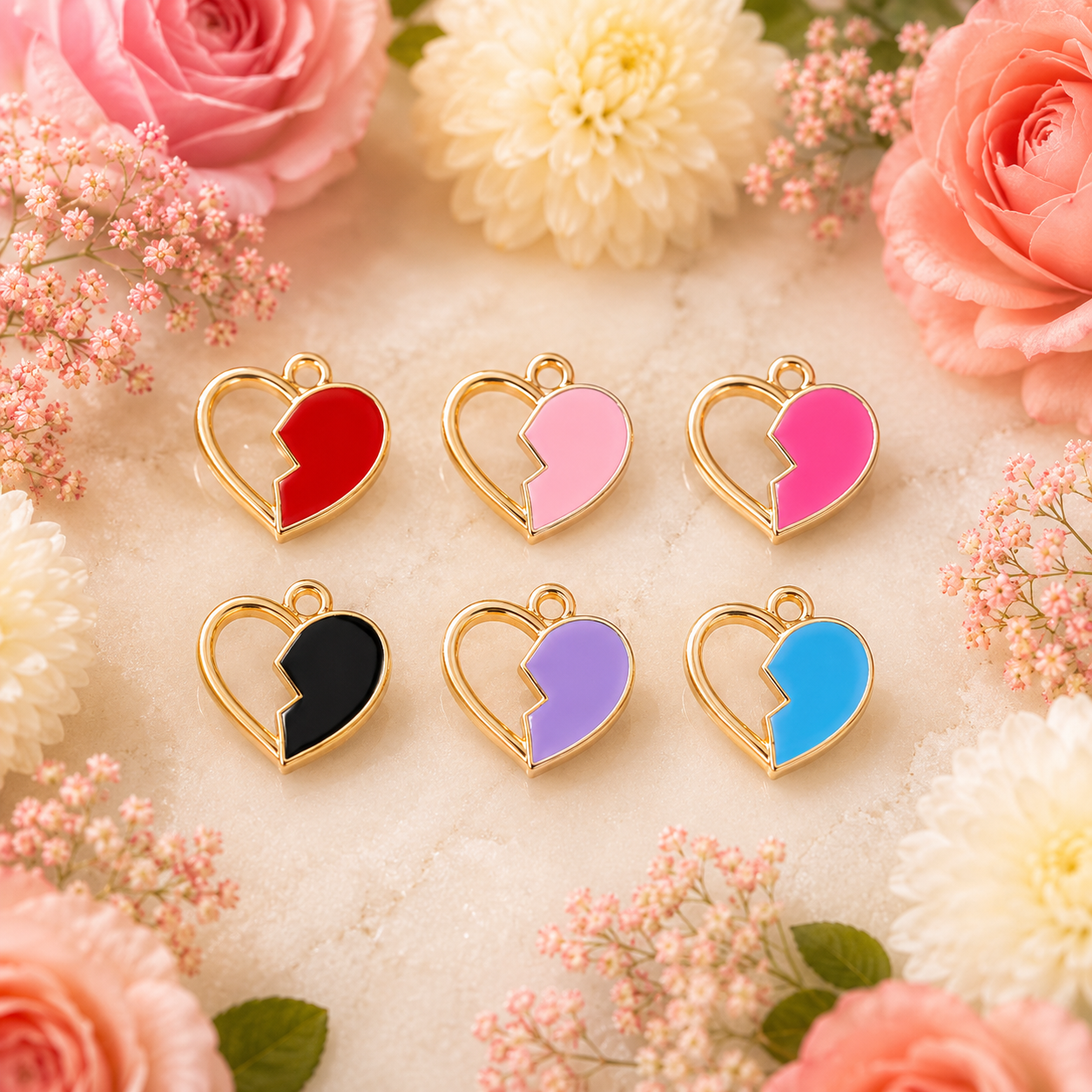 Broken Heart Charms