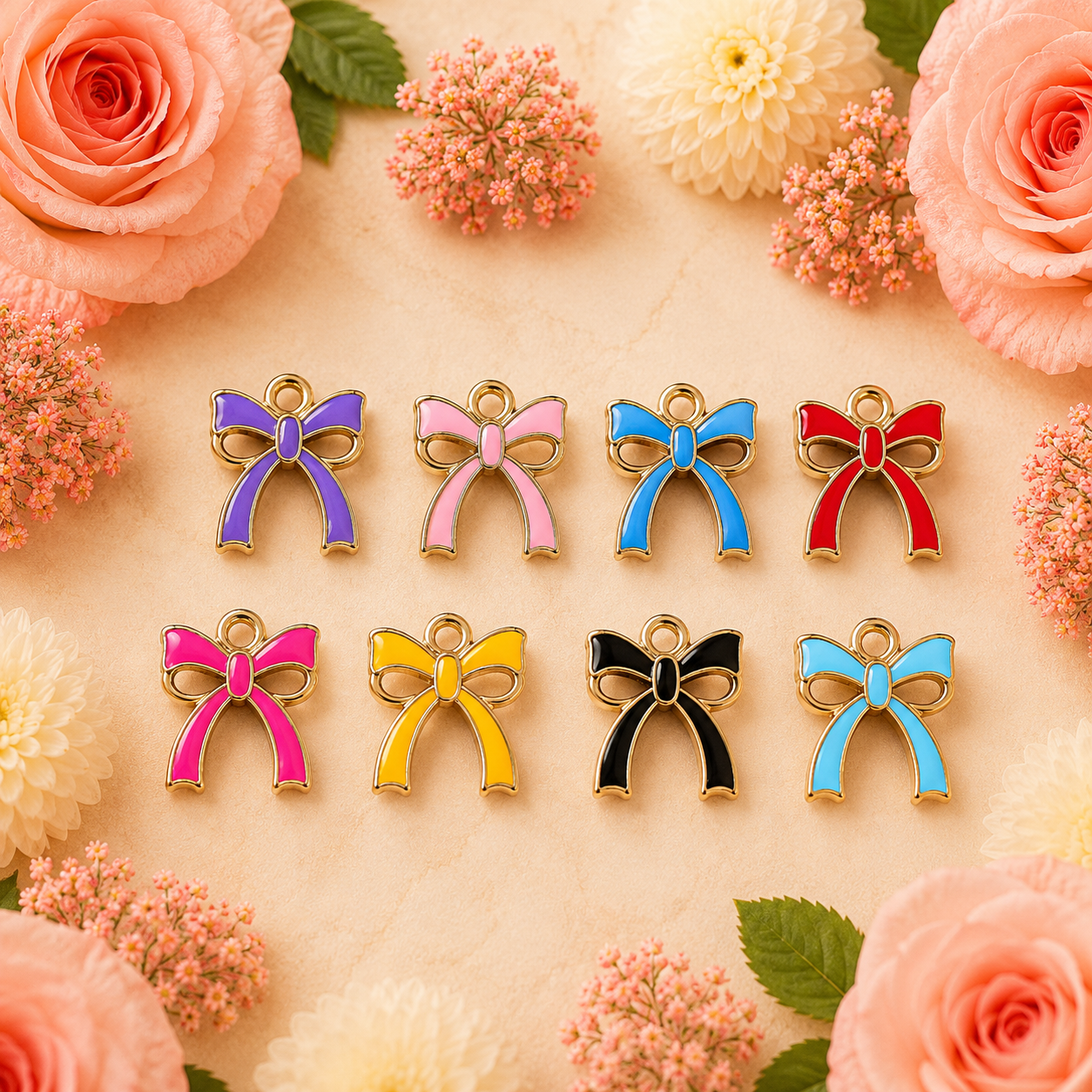 Trendy Ribbon Bow Charm