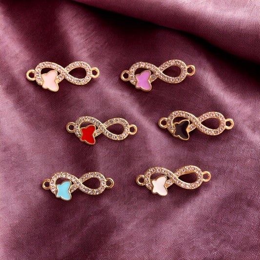 Luxury Stone Infinity with Butterfly Charm 1PC