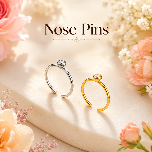 Elegant Adjustable Nose Pin with Stone (No Piercing Needed)