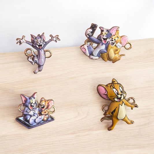 Tom & Jerry Theme Charms Mixed 5Pcs