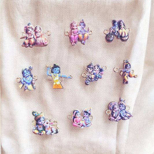 Lord Krishna Theme Charms (Mixed 10pcs)