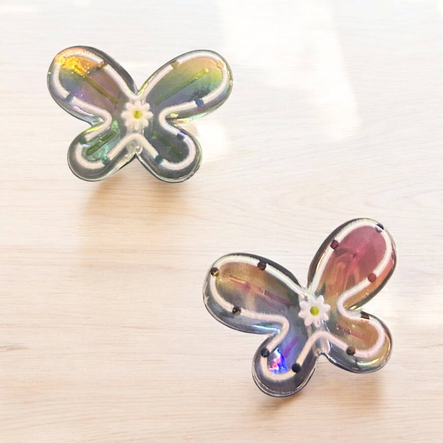 Acrylic Printed Butterfly Charm  (1 PC)