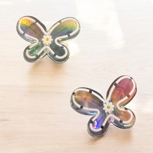 Acrylic Printed Butterfly Charm  (1 PC)