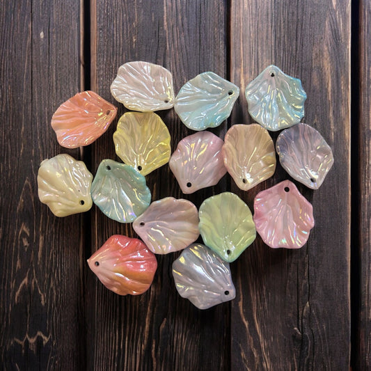 Acrylic Pastel Color Leaf Charms (10 gms)