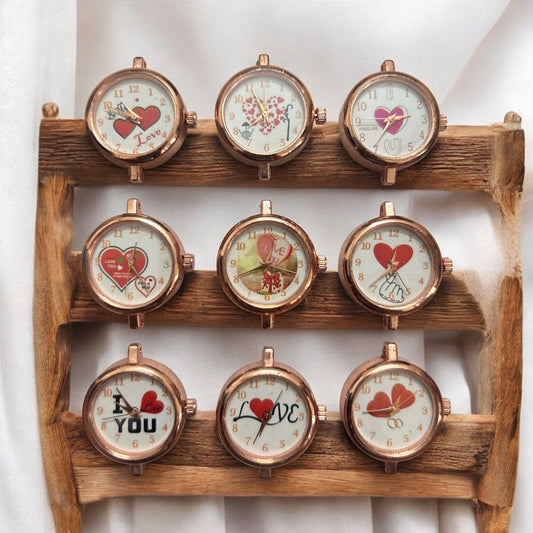 Heart Love Theme Rose Gold Watch Dial (Mixed 1Pc)