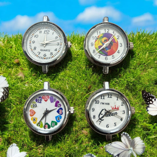 Unique Theme Silver Watch Dial (Mixed 1Pc)