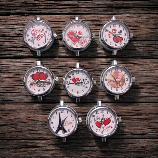 Heart Love Theme Silver Watch Dial (Mixed 1Pc)
