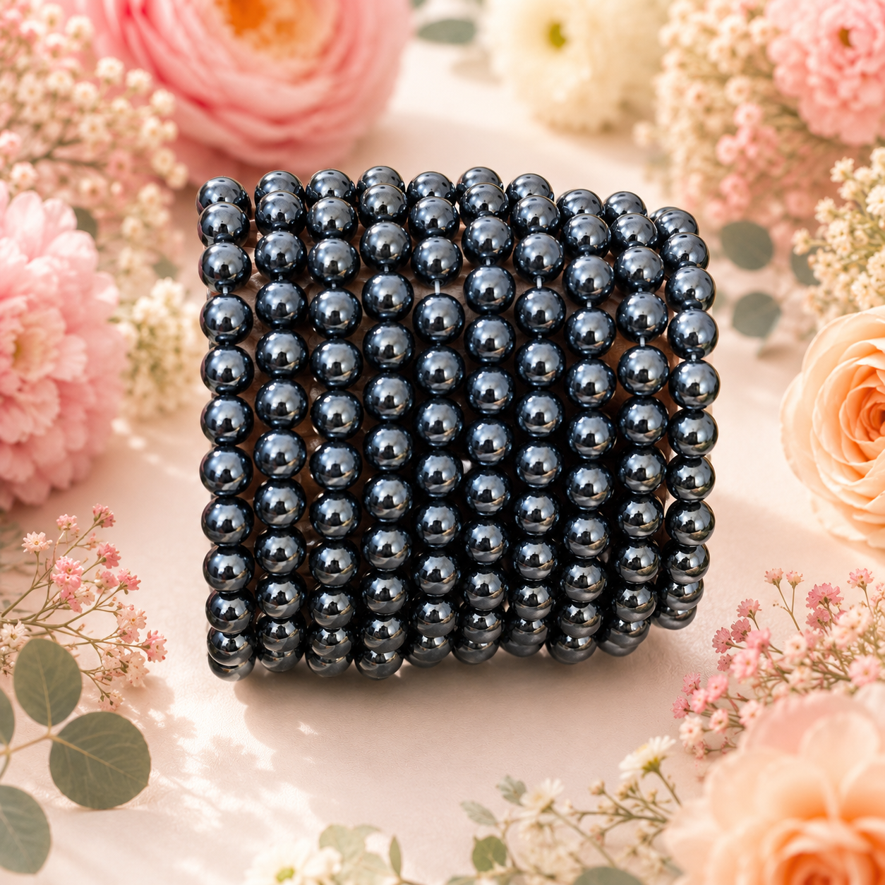 Natural Colored Hematite Metal Beads 8mm string (90-100 Beads)