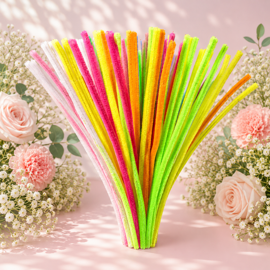 Pipe Cleaners for DIY Crafts (Pack of 95 - 100pcs) - Multicolor (Type 1)