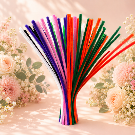 Pipe Cleaners for DIY Crafts (Pack of 95 - 100pcs) - Multicolor (Type 2)