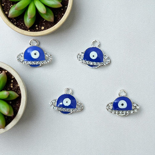 Saturn Stone Evil Eye Charm