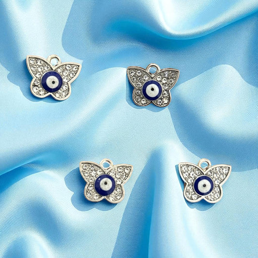 Luxury Butterfly Evil Eye Stone Charm
