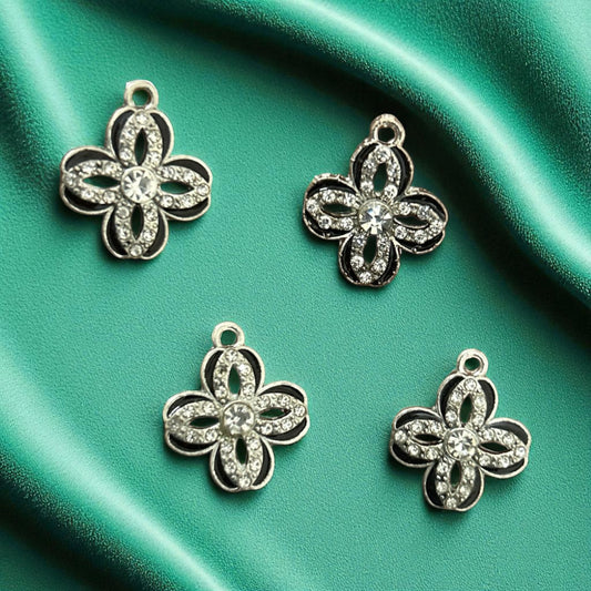 Luxury Layer Flower Stone Charm
