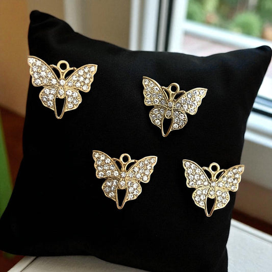 Luxury Gold Butterfly Stone Charm