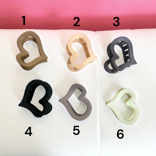 Heart Shape Hair Claw Clip Stylish Hair Clutchers for Women (1PC)