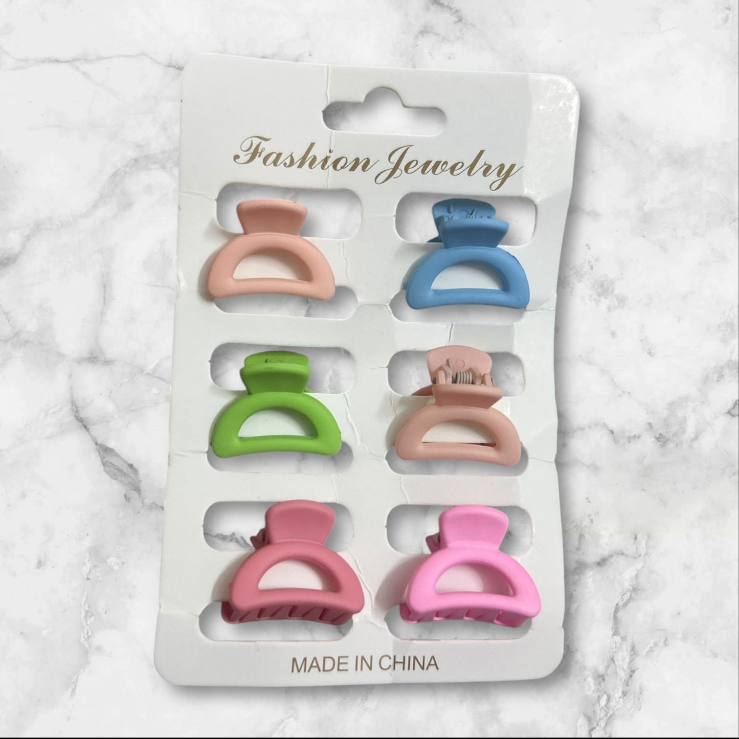 Matte Finish Colorful Hair Clip for Women (Pack of 6pcs)