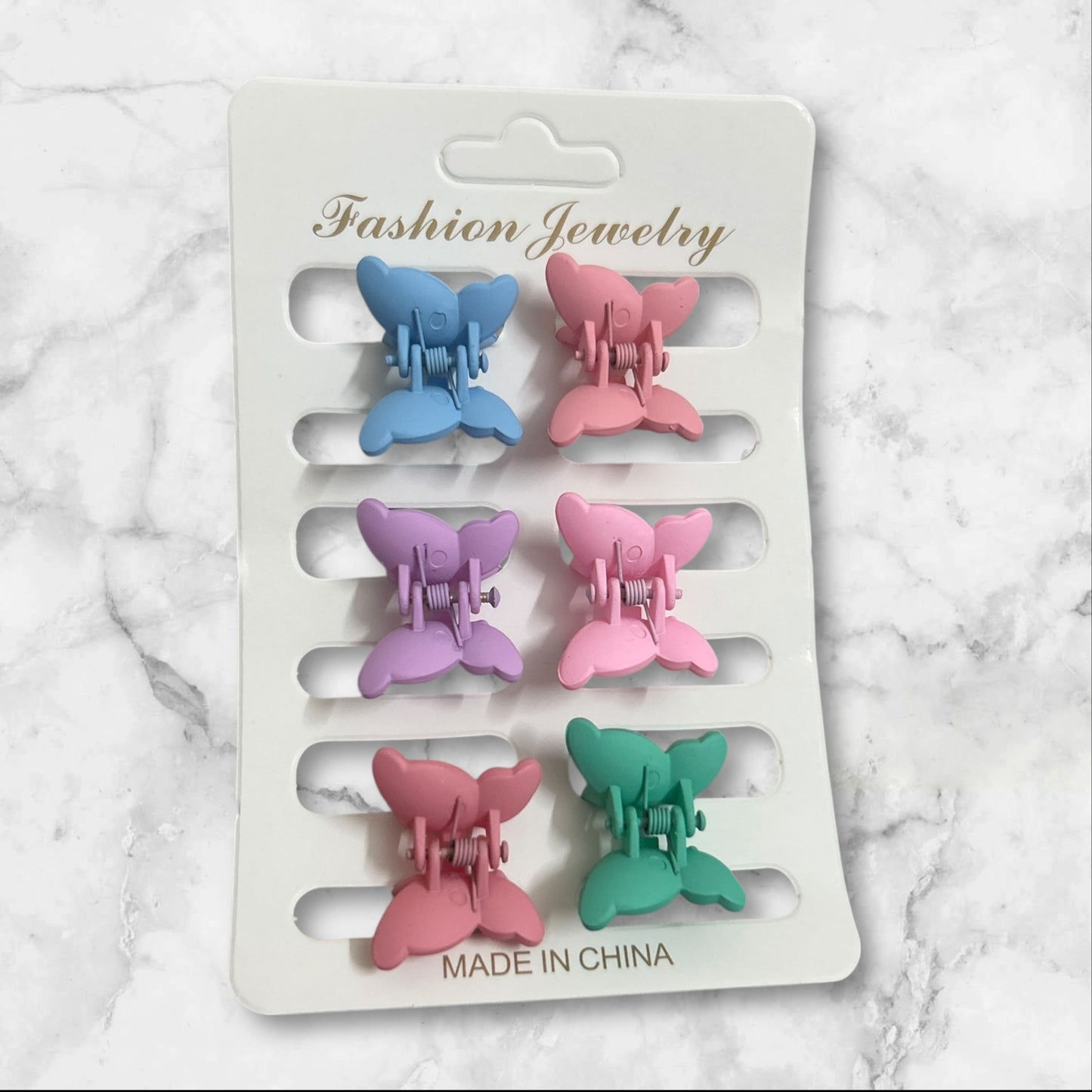 Matte Finish Colorful Hair Clip for Women (Pack of 6pcs)