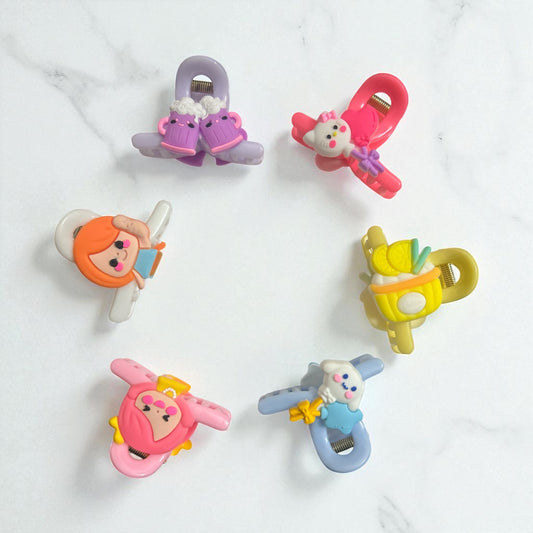 Korean Cartoon Hair Claw Clips for Kids (1 Pc)