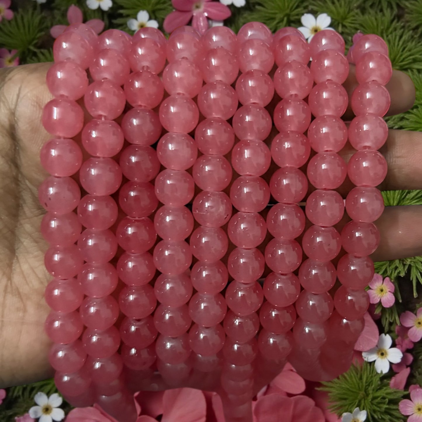 Jelly Beads 8mm - Coral Pink