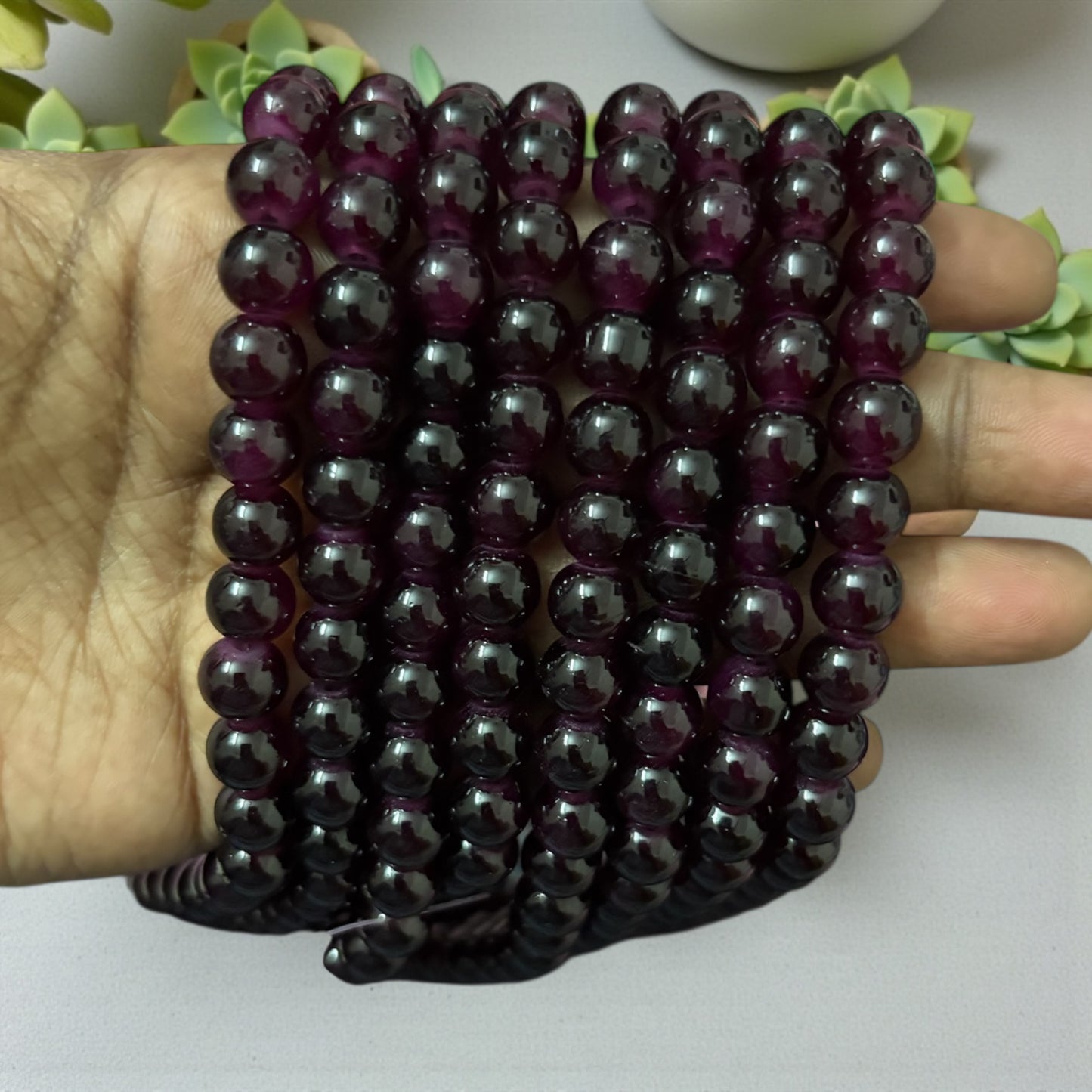Jelly Beads 8mm - Dark Wine