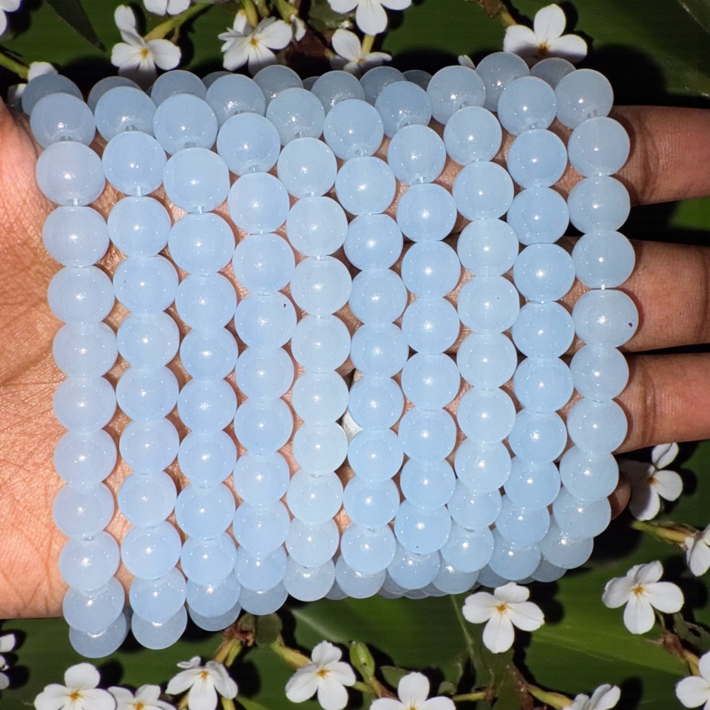Jelly Beads 8mm - Aqua Blue
