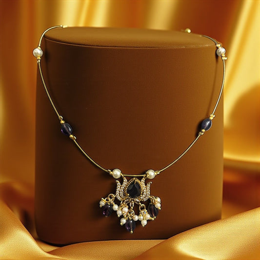 Invisible Chain Lotus Pendant Necklace – AD Stone Jewelry