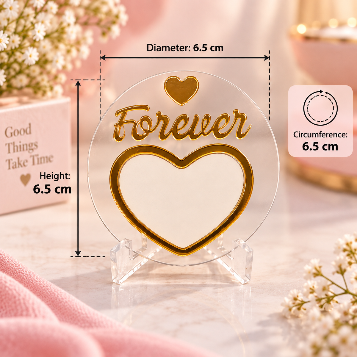 Customized Thumbprint Heart with Stand – Forever ❤️