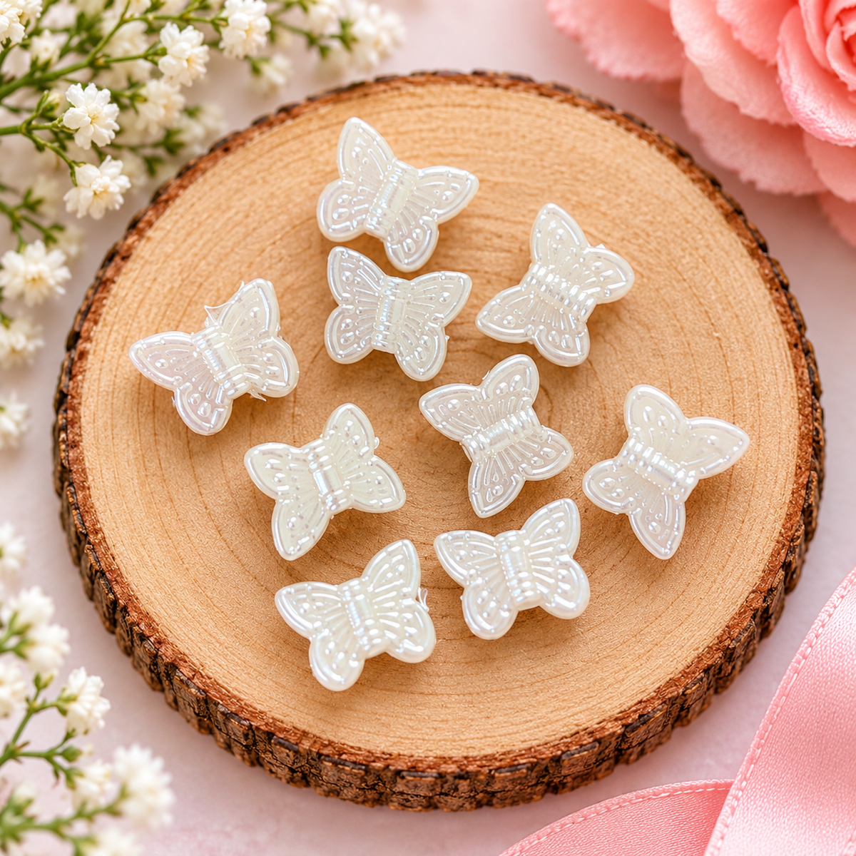 Acrylic Butterfly Beads (Pack of 10gms)