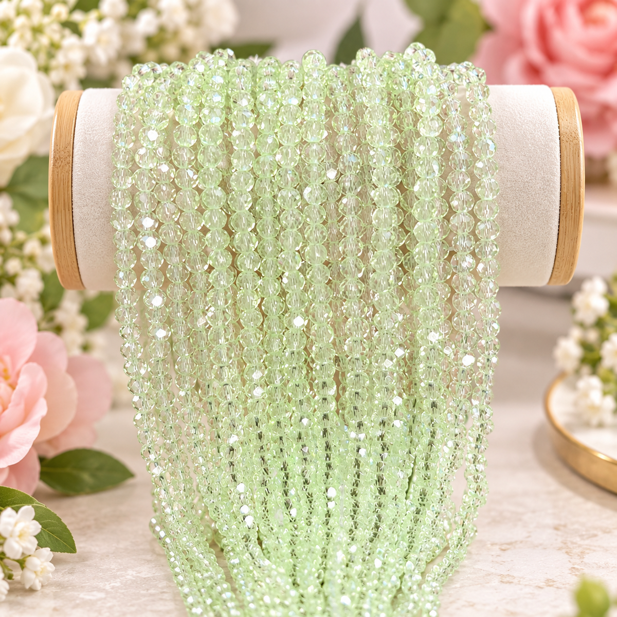 Crystal Beads 4mm - Pista Green