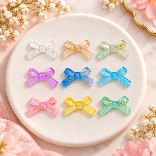 Multicolor Acrylic Matte Finish Bow (Pack of 10gms)