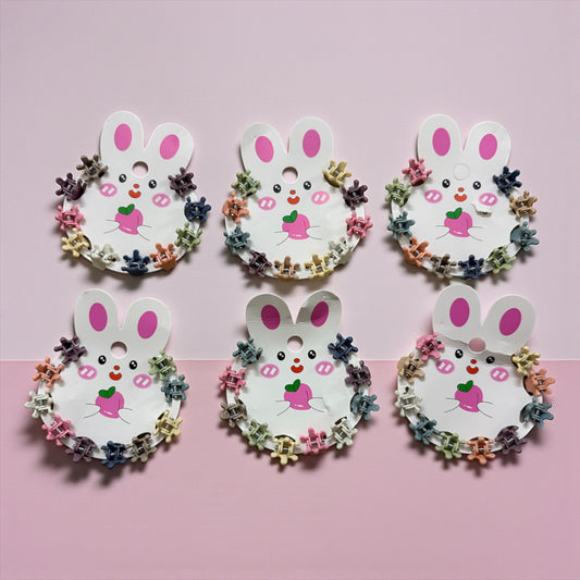 Crown Korean Hair Claw Clips for kids (6 Set) - 60 pcs