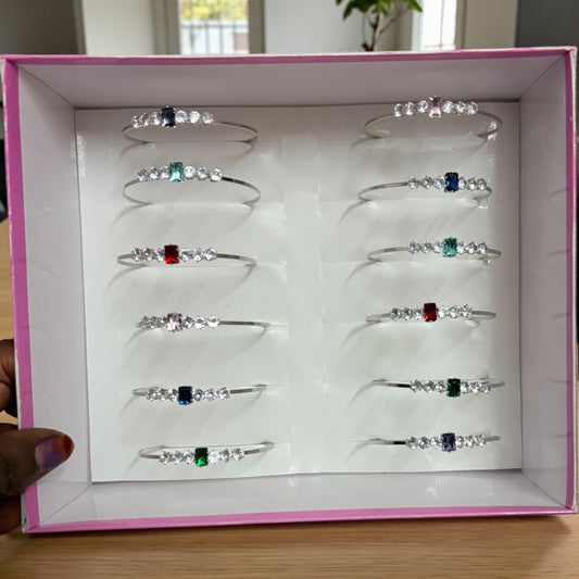 Kids Korean Stone Fancy Bracelet - (Pack of 12 Pcs)